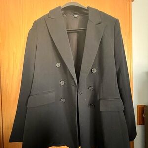Express Women’s Black Overcoat - Classic Winter Jacket - Size S